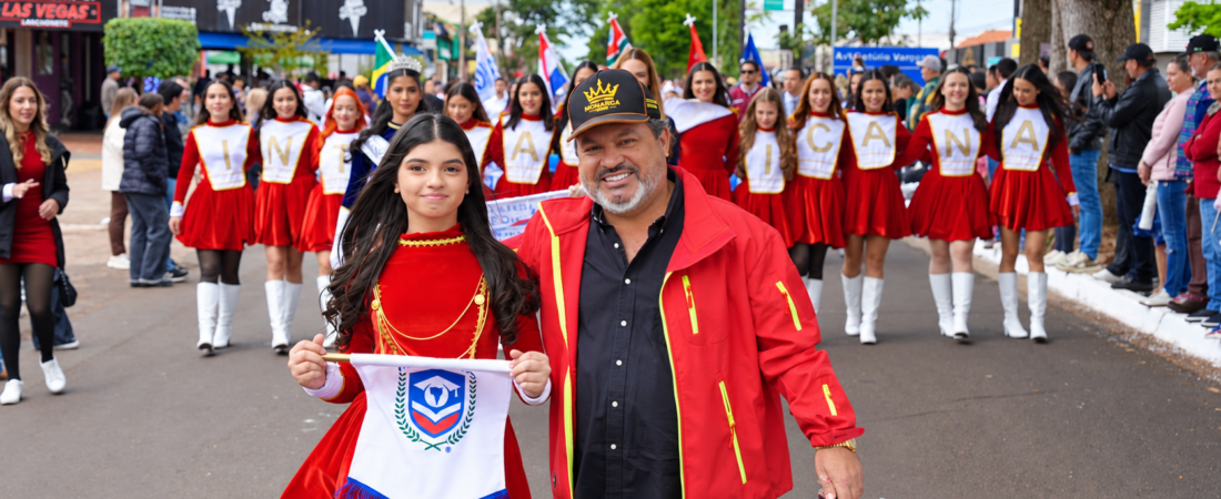 Carlos Bernardo prestigia desfile cívico em Ponta Porã e destaca participação popular no 7 de Setembro